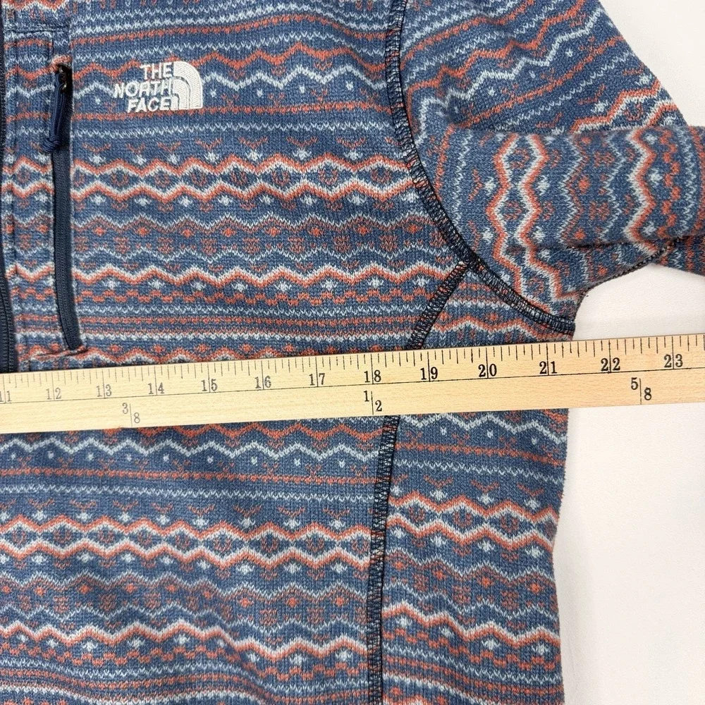 The North Face Men's Gordon Lyons 1/4 Zip Fleece SZ-M Blue & Multicolor Aztec